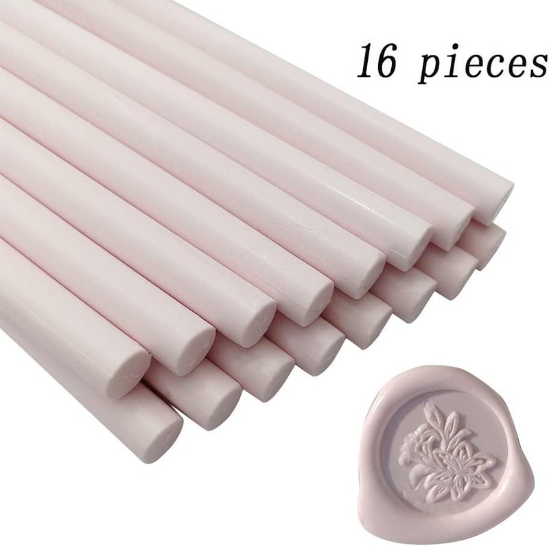 ANBOSE 16 Pieces Sakura Pink Wax Seal Sticks for 0.44 Inch Glue Gun, Non-Toxic, Flexible, Durable, Craft, Art, Repair - Image 2